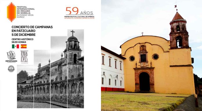 Esta noche Pátzcuaro vibrará con el concierto de campanas del Festival de Órgano: Sectur