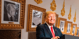 Trump instala placas con burlas a expresidentes en la Casa Blanca