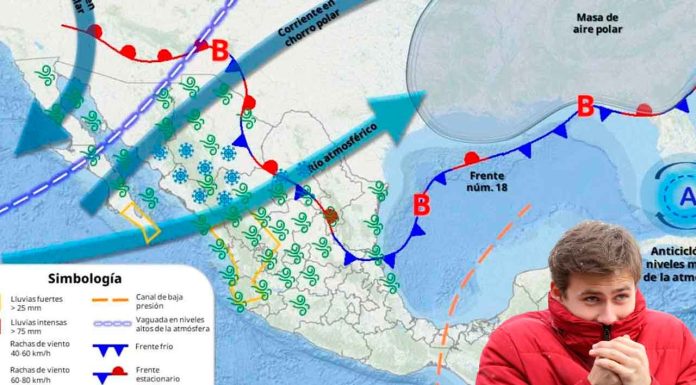 Frente Frío 18 azota México: nieve, lluvias y bajas temperaturas en varias regiones