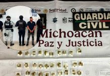 SSP detiene a 3 hombres en Zamora y Jacona; asegura arma de fuego y droga