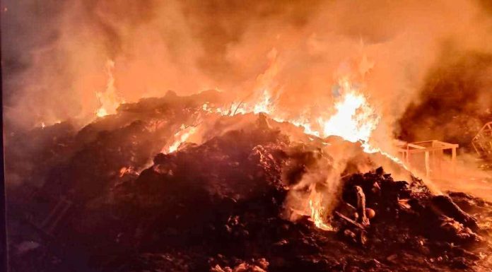 Incendio en recicladora de Uruapan habría sido provocado con bombas molotov