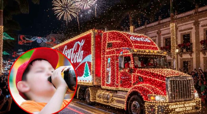 ¿Caravana Coca-Cola 2025 viola la ley? El desfile navideño enfrenta señalamientos por publicidad prohibida a niños