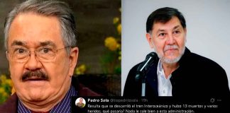 Fernández Noroña critica a Pedro Sola tras comentarios sobre el accidente del Tren Interoceánico