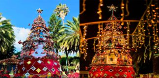 ¿Ya conoces el árbol navideño artesanal que embellece Erongarícuaro?