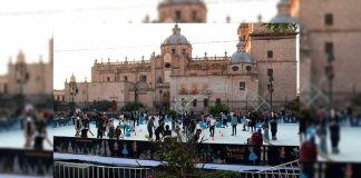 Pista de hielo en el centro de Morelia operará hasta las 2 de la tarde este miércoles