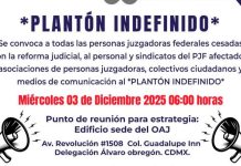Convocan a plantón indefinido de personas juzgadoras federales cesadas en CDMX