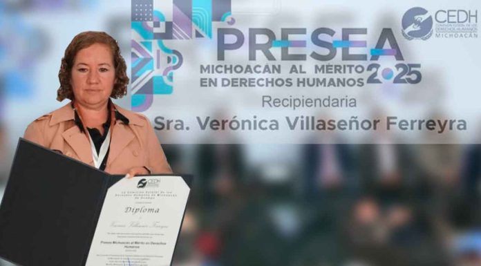 Michoacán premia la lucha contra los feminicidios a Verónica Villaseñor