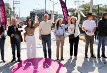 Avanzan obras complementarias del teleférico de Uruapan; inaugura Bedolla calles y canchas deportivas