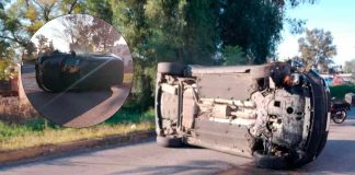 Volcadura de camioneta deja a mujer herida al norte de Morelia