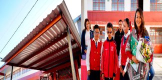 Moni Valdez entrega láminas galvanizadas para mejorar infraestructura escolar en Naranja de Tapia