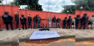 Guardia Civil captura a 6 presuntos integrantes del CJNG, en Tingambato; uno es venezolano