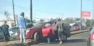 Choque entre 2 vehículos deja un herido en la avenida Morelos Norte de Morelia