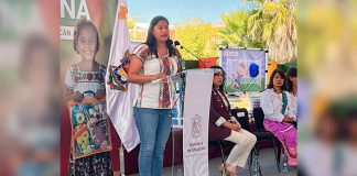 La senadora de la república Celeste Ascencio respalda fortalecimiento de la educación indígena en Michoacán