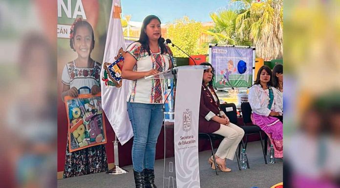 La senadora de la república Celeste Ascencio respalda fortalecimiento de la educación indígena en Michoacán