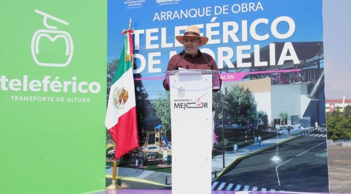 Teleférico y distribuidores, la apuesta de Bedolla para agilizar la movilidad en Morelia