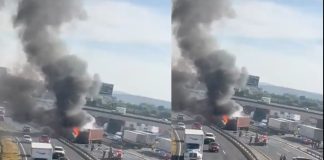 #VIDEO || Tráiler provoca carambola con 11 vehículos en la carretera 57, en Querétaro