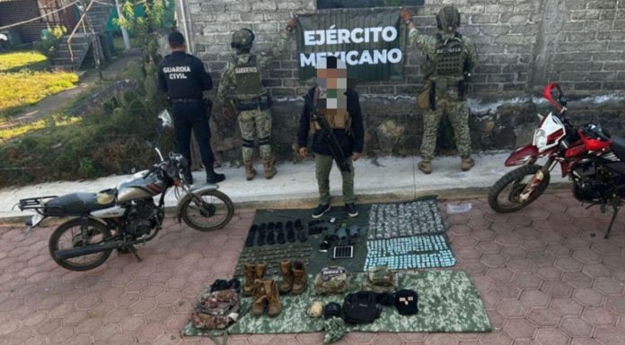 Presunto líder delincuencial es detenido en Zirahuén con armas y droga: SSP