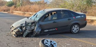Choque frontal en la Huetamo-Ciudad Altamirano deja un lesionado