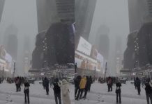 Fuerte tormenta invernal golpea Nueva York este domingo