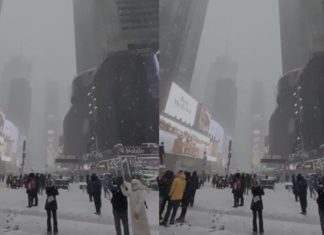#VIDEO || Fuerte tormenta invernal golpea Nueva York este domingo