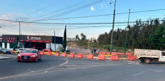 Avanza construcción de la segunda glorieta de la Avenida Juan Pablo II