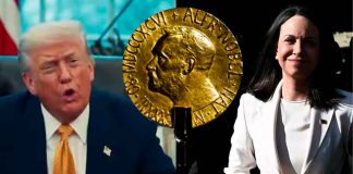 María Corina Machado entrega su medalla del Nobel de la Paz a Donald Trump en reunión en la Casa Blanca