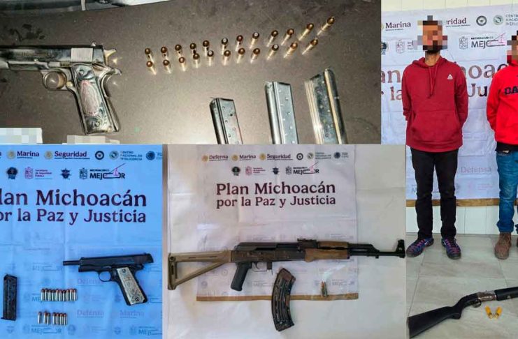 En distintos hechos, aseguradas 5 armas de fuego y detenidas 3 personas: SSP