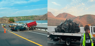 Fatal choque de frente en la autopista Siglo XXI; hay un muerto y tres lesionados