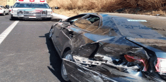 Choque vehicular en la Siglo XXI deja sólo daños materiales