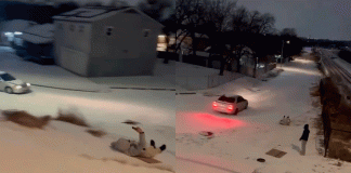 #VIDEO__Reacción oportuna evita tragedia en carretera cubierta de nieve