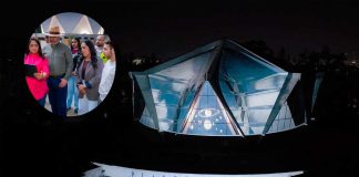 Gladyz Butanda supervisa pruebas para videomapping del Planetario de Morelia