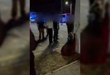 Presunto ladrón atrapado y amarrado a un poste en San Nicolas Obispo