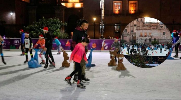 Más de 35 mil turistas y morelianos acudieron a la pista de hielo en el centro de la ciudad