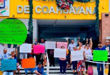 Habitantes del Ticuiz se manifiestan contra Ayuntamiento de Coahuayana por destrucción de obra