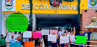 Habitantes del Ticuiz se manifiestan contra Ayuntamiento de Coahuayana por destrucción de obra