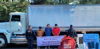 GC detiene a 3 uruapenses tras intento de asalto a camión aguacatero en la región de Pátzcuaro