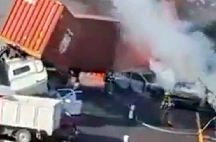 VIDEO // Accidente vial afecta circulación en la Querétaro–San Luis