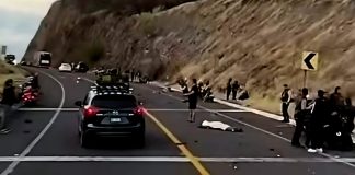 Muere pareja del club de motociclistas “Los Cuerudos de Apatzingán”, tras accidente en la autopista Siglo XXI