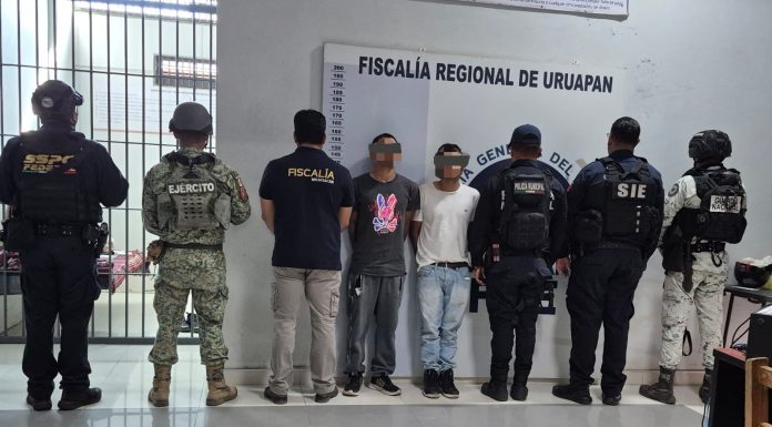Tras operativo capturan a dos presuntos homicidas en Uruapan