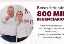 Michoacán, primer estado del país con becas en todos los niveles educativos: Bedolla