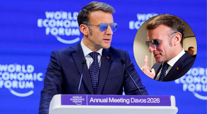 Macron atrae reflectores en Davos por críticas a Trump y uso de gafas de sol en el foro