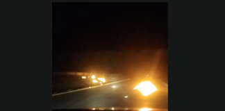 Normalistas de Tiripetío realizan actos vandálicos en la Morelia-Pátzcuaro