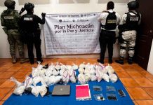 SSP asegura 43 kg de metanfetamina en presunto laboratorio de drogas en Morelia