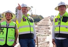 Bedolla supervisa obra del distribuidor de la salida a Pátzcuaro; registra 70 % de avance