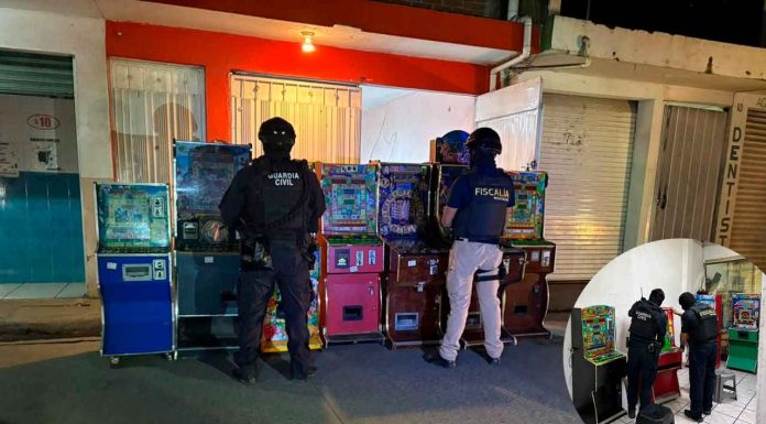 Asegura FGE y SIE 78 máquinas tragamonedas en 12 cateos en Uruapan