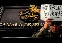 Protestan frente al Congreso local contra reforma de reducción de la jornada laboral