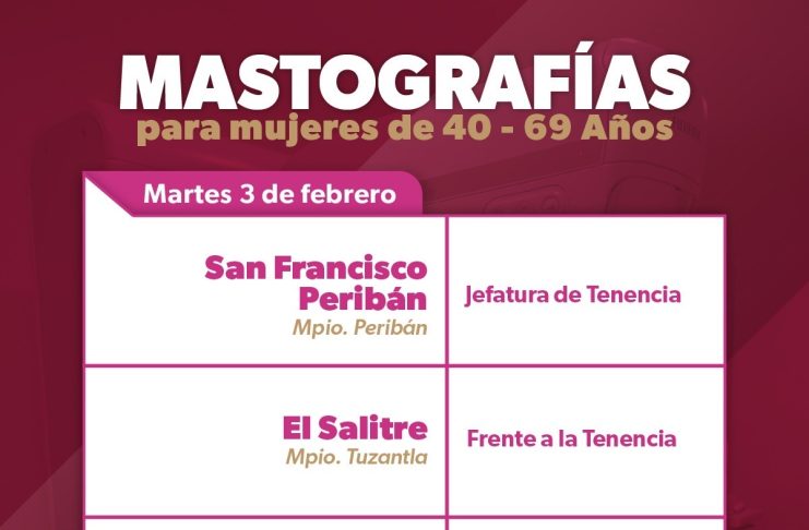 SSM llevará mastografías gratuitas a localidades de cuatro municipios