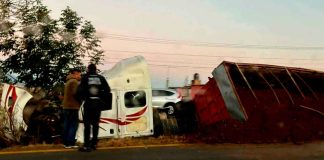 #VIDEO Se accidenta tráiler en la Morelia-Pátzcuaro