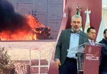 Retirados todos los vehículos quemados, los que no tenían seguro deben presentar denuncias ante FGE: Bedolla
