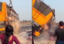 #VIDEO FUERTE//Autobús vuelca; víctimas quedaron atrapadas en las ventanas